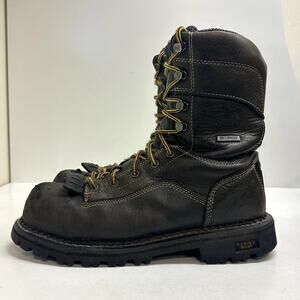 Georgia Boots Men's 9" CT Logger Brown Leather Composite Toe Waterproof 8.5